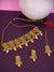 Gold Plated Floral Pink Pearl Choker Necklace Set With Earring & Maang Tika RAS0219