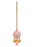 Indian Royal Traditional Gold plated Round Pink Kundan Necklace Set with Earring & Maang Tika RAS0228