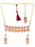 Indian Royal Traditional Gold plated Pink Kundan Necklace Set with Earring & Maang Tika RAS0231