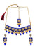 Indian Royal Traditional Gold plated Royal Blue Kundan Necklace Set with Earring & Maang Tika RAS0232