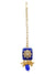 Indian Royal Traditional Gold plated Royal Blue Kundan Necklace Set with Earring & Maang Tika RAS0232