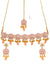 Traditional Gold-Plated  Square Choker Kundan -Meenakari Pink Necklace Set With Earrings RAS0237