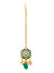 Traditional Gold-Plated  Square Choker Kundan -Meenakari Green Necklace Set With Earrings RAS0238