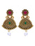 Traditional Indian  Ethnic Gold- Plated Long Necklace Set With Earrings RAS0276