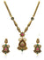 Traditional Gold-Plated Jali Style Multicolor Pearls Necklace Set With Earrings RAS0278