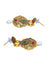 Traditional Gold-Plated Peacock Design Multicolor Pearl Necklace Set With Earring RAS0280