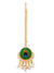 Ethnic Gold-palted  Style Natural Peacock Feather Style  Long Necklace  Pendant Earrings Jewelry Set With Earrings RAS0330