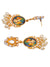 Traditional  Handcrafted Necklace Set with Radha Krishna painting With Earrings & Earrings RAS0331