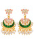 Traditional Ethnic Beautiful Moon Design Chandbali Green Necklace with Earring & Maang Tika  RAS0362
