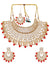 Traditional Kundan Gold-Plated Wedding Red Pearl Choker  Jewellery Set  RAS0368