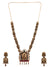 Gold-Plated Traditional Temple Kemp Goddess Laxmi  Square Pendant Necklace & Earring Sets RAS0378