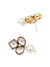 Classy Gold-Plated  Black Pearl Kundan Choker Necklace & Earrings Set RAS0410