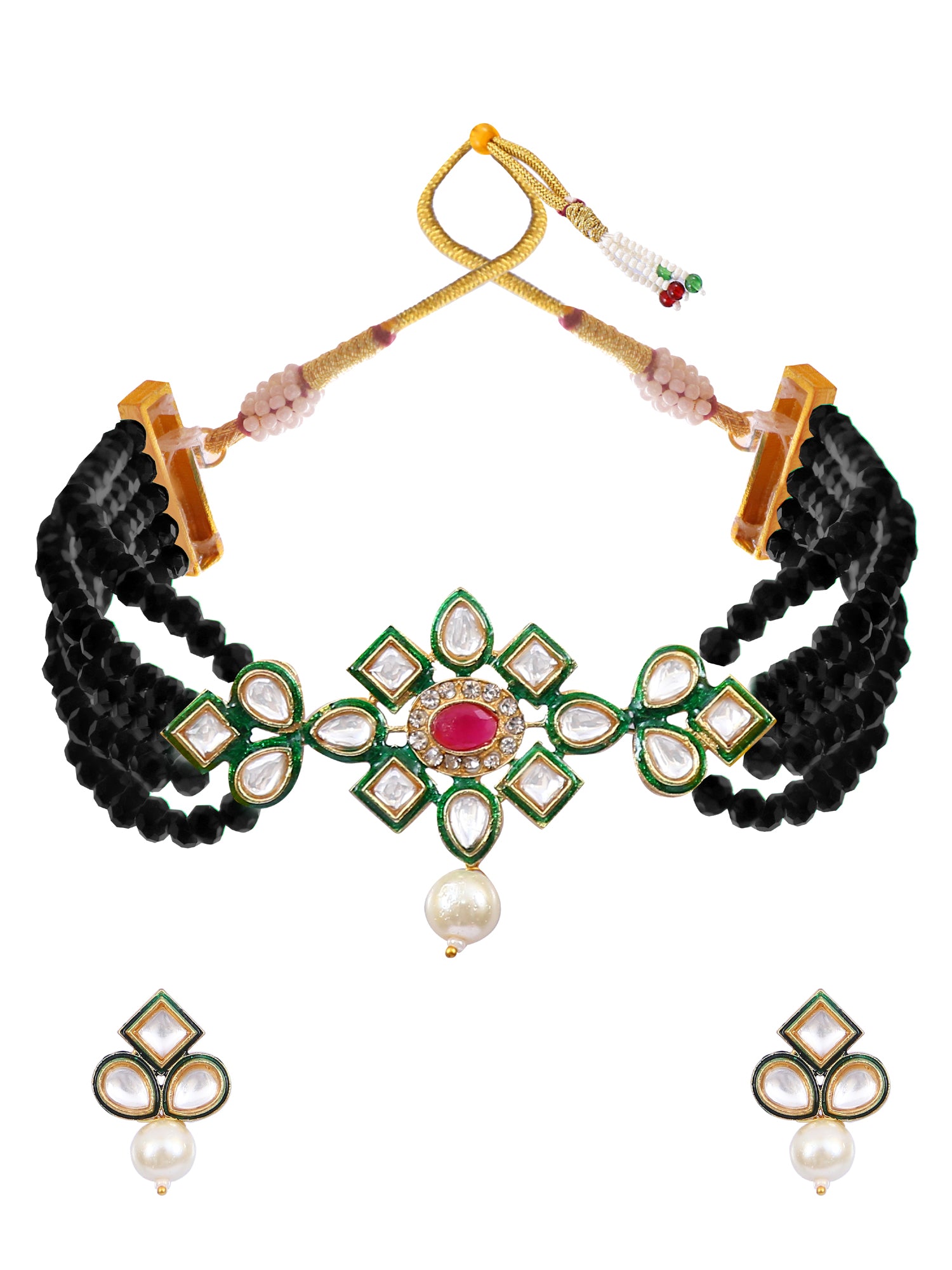 Beautiful Kundan Choker Necklace Set - Gold Plated for Trendy Women