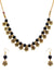 Antique German Oxidized Gold  Exclusive Black Beads Contemporary Necklace & Earrings Set RAS0416