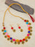 Antique German Oxidized Gold  Exclusive Multicolor Beads Contemporary Necklace & Earrings Set RAS0419