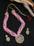 Designer Kundan Studded Long Raani Haar Necklace & Earrings Set