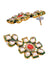Designer Kundan &amp; Maroon Moti Stone Style Necklace &amp; Earrings Set RAS0432