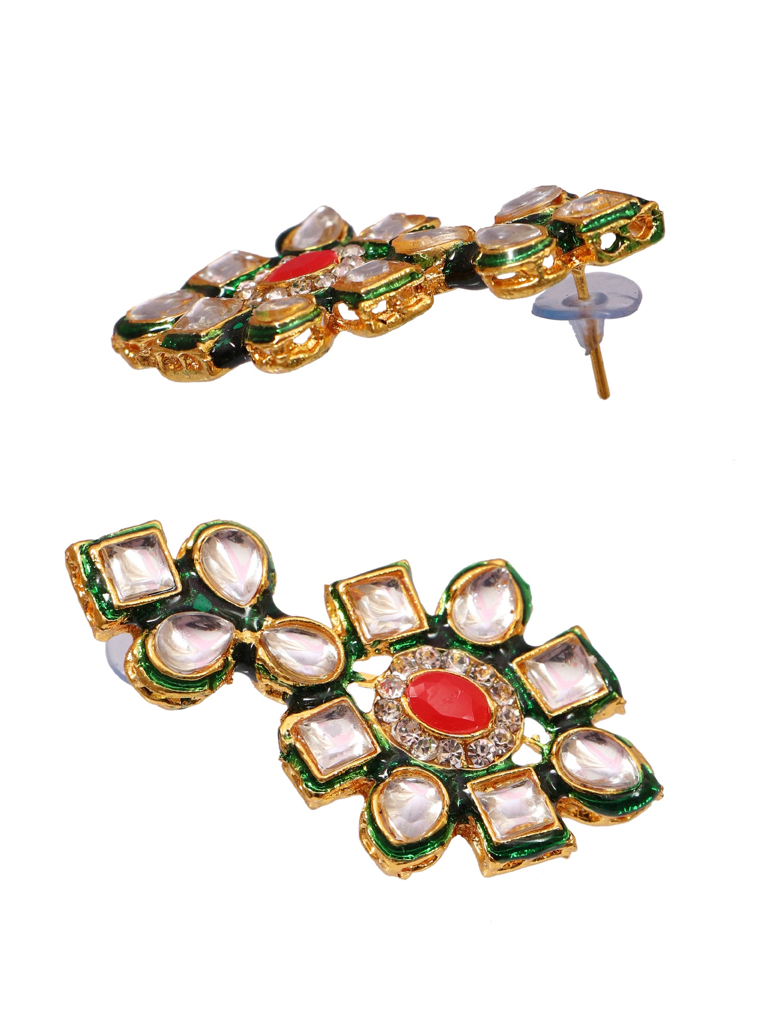Elegant Green Pearls  Kundan Jewellery Set for Trendy Women and Girls