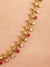 Gold-Plated Red-White Kundan Long Jewellery Set for Women & Girls