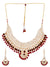 Crunchy Fashion Traditional Gold-Plated Kundan Maroon Pearl Bridal Dulhan Jewellery Sets