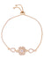 SwaDev Gold-plated AD Studded Floral Chain Bracelet for Girl