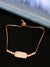 SwaDev Rose-Gold Plated AD Studded Pave Slider Pull-Chain Bracelet SDJB0026