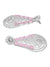 SwaDev American Diamond Silver & Pink Oval Shape Party Wear  Dangler Earring SDJE0001