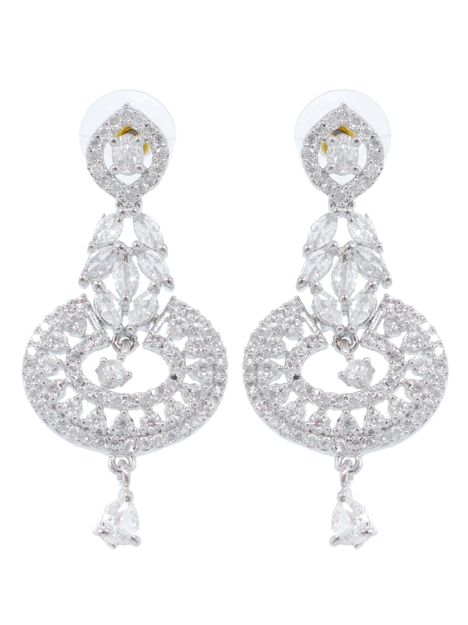 Nora Earrings-Exclusive Designer American Diamond Studded Drop &  Dangler Earring for Women