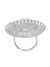 SwaDev Silver-Plated White AD-Studded Circular Finger Ring SDJR0022