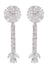 SwaDev White Ruby Flower Silver-Pltaed American Diamond Jewellery Set SDJS0001