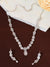 SwaDev White  Silver-Plated American Diamond Studded Jewellery Set SDJS0015