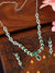 SwaDev Green & Silver-Plated American Diamond Studded Jewellery Set SDJS0016