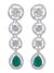 SwaDev Silver-Plated Green American Diamond/AD Studded Handcrafted Jewellery Set SDJS0041