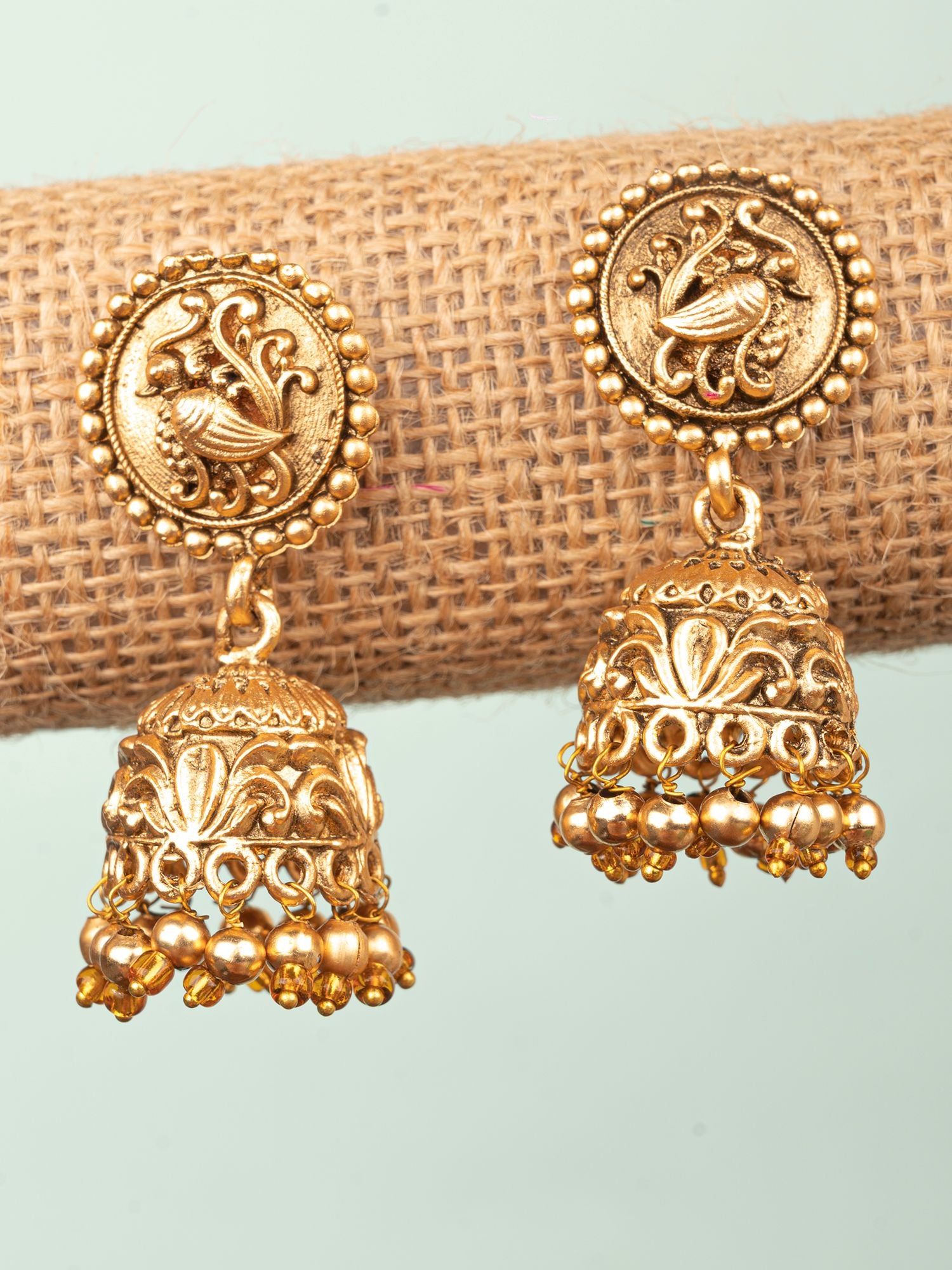 Traditional Indian Goddess Laxmi Long Temple Jewellery Set for Women