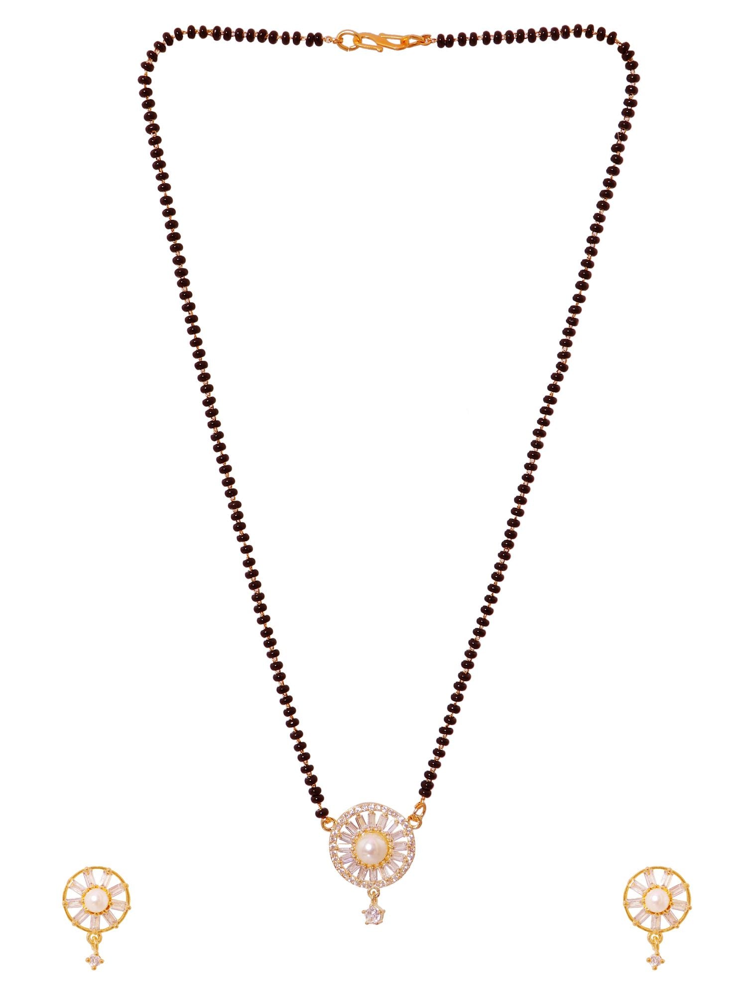 Stylish American Diamond Studded Designer Mangalsutra Set for Women