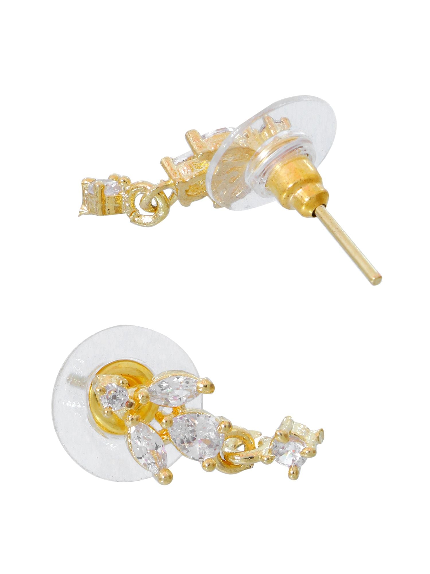 Stylish AD StuddedFloral Mangalsutra Earrings Set for Women