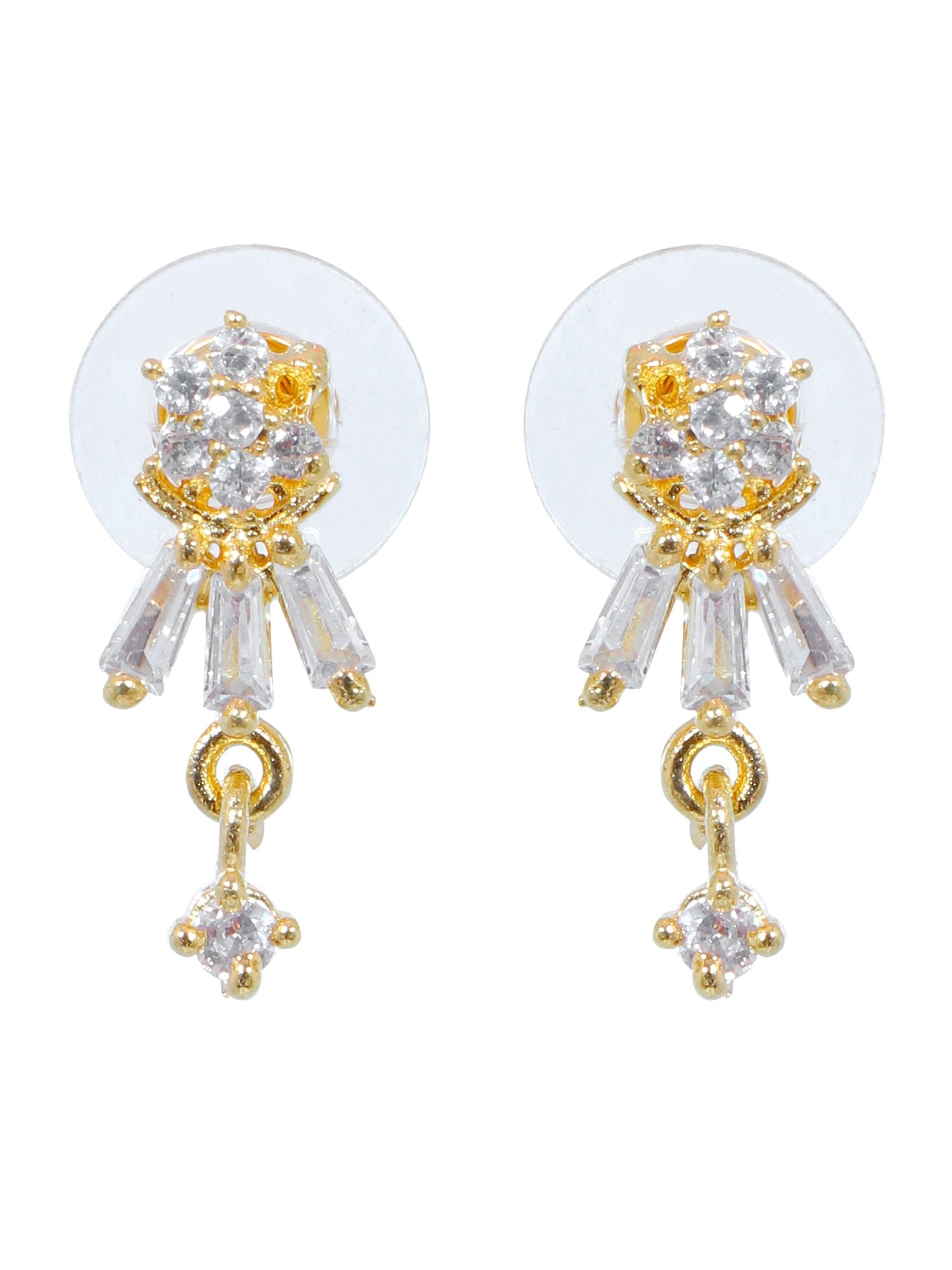 Stylish AD studded Gold Plated Black Beaded Mangalsutra for Women