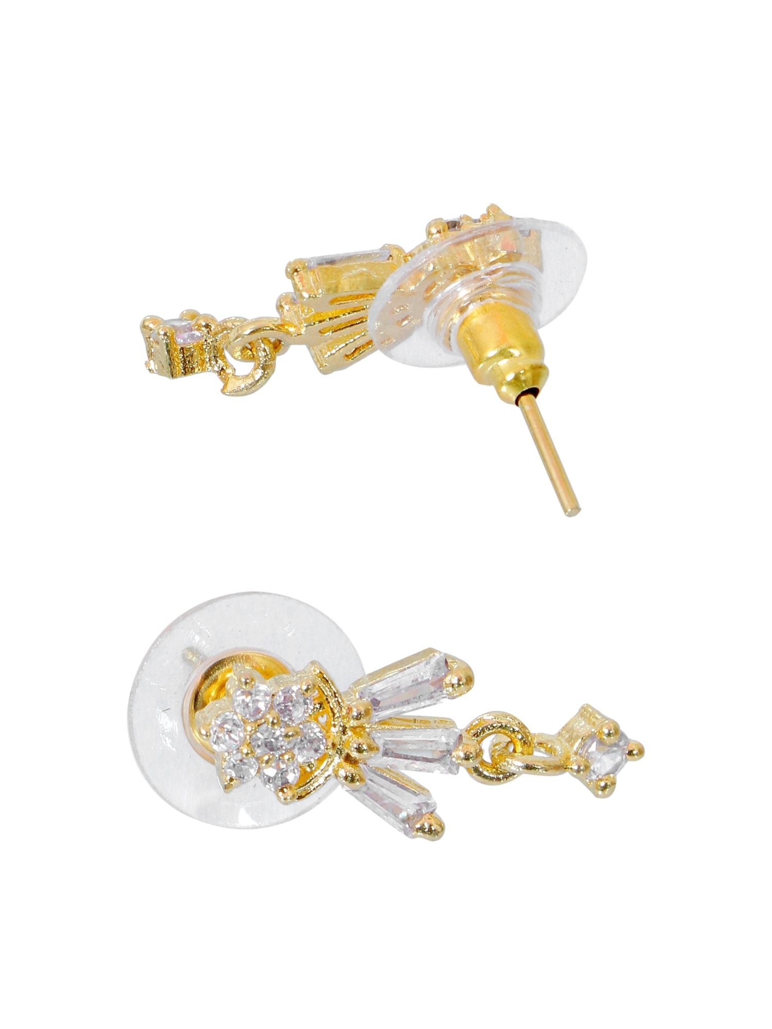 Stylish AD studded Gold Plated Black Beaded Mangalsutra for Women