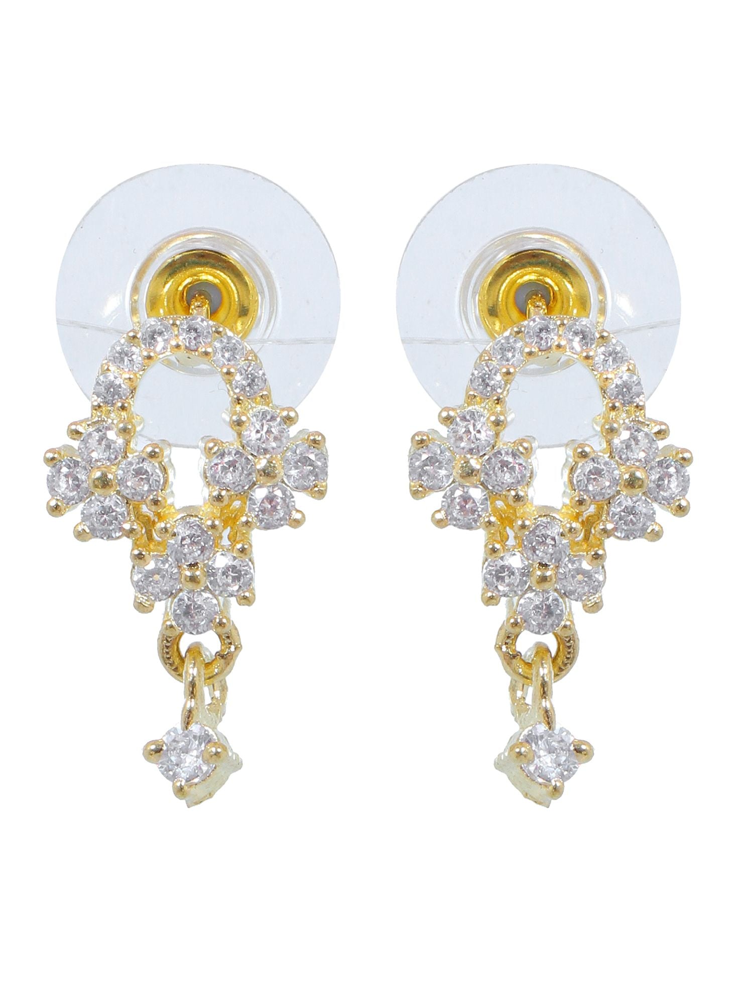 AD Gold-Plated Floral Stone Designer Mangalsutra Set for Trendy Women