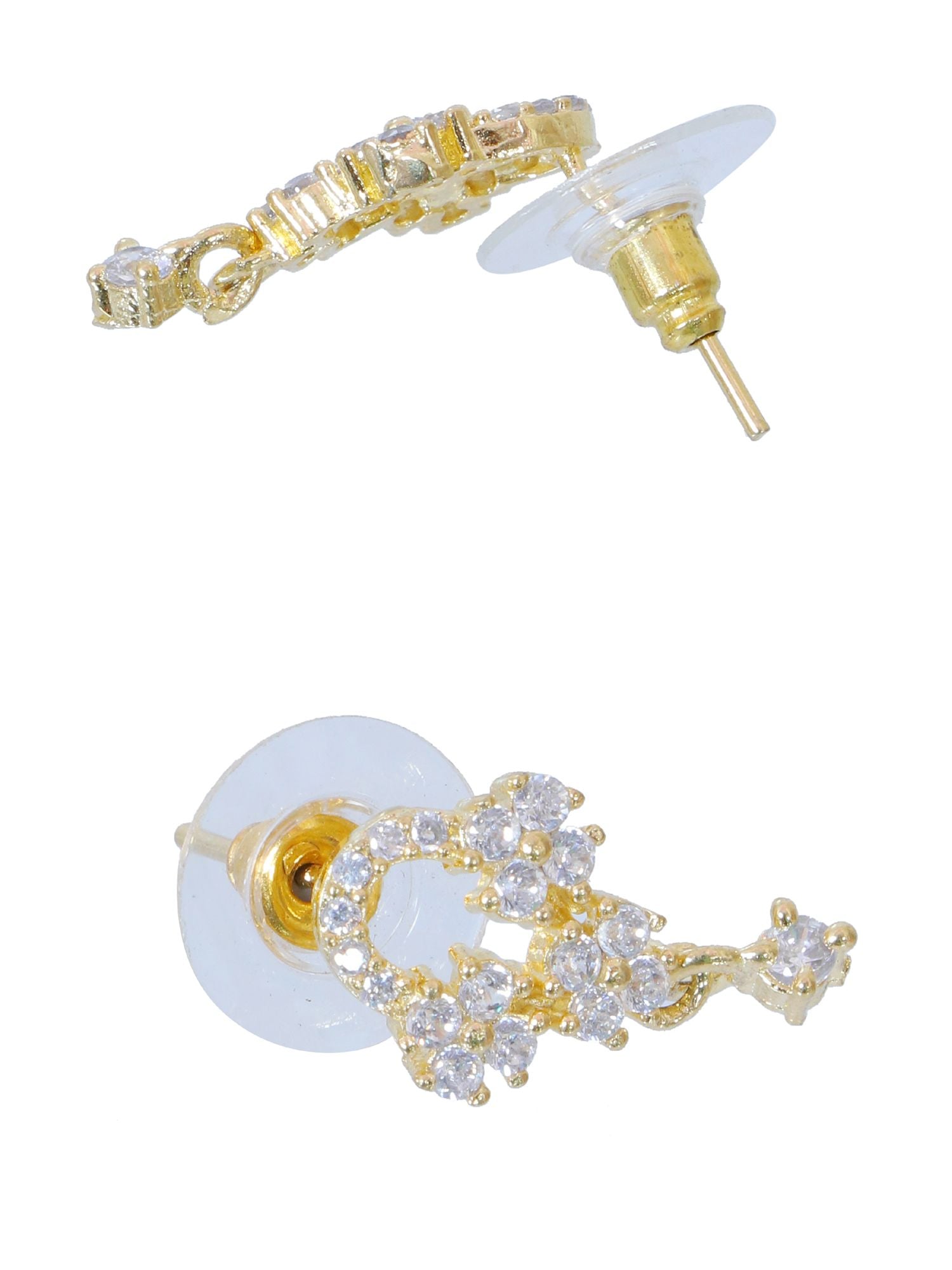 AD Gold-Plated Floral Stone Designer Mangalsutra Set for Trendy Women